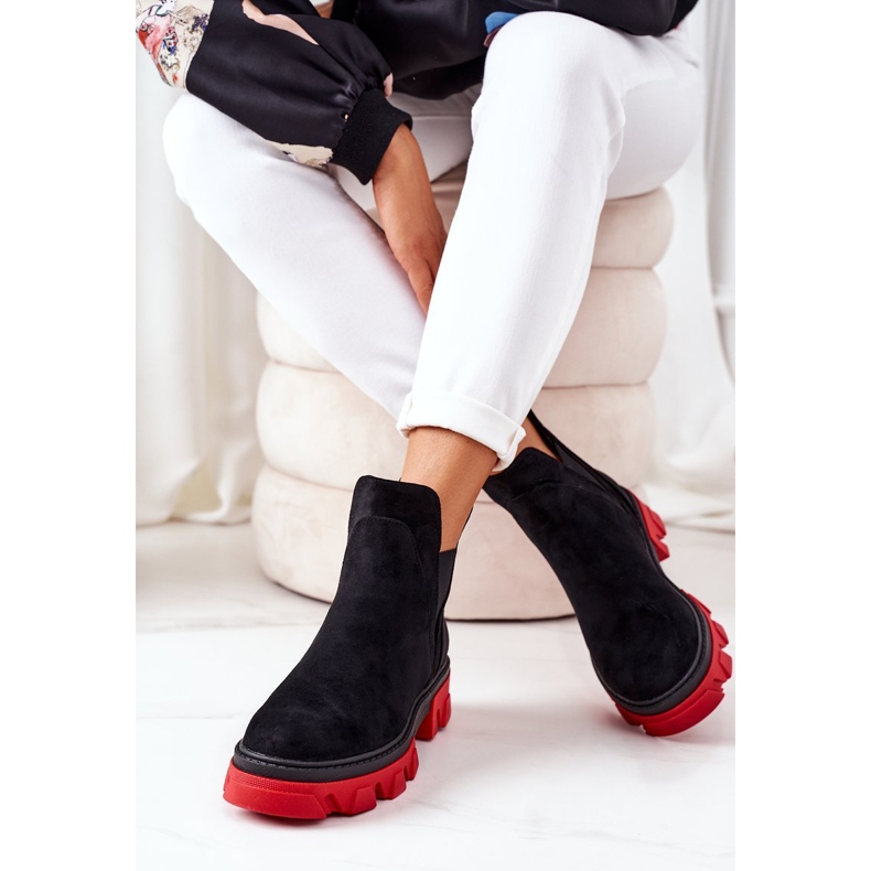 PS1 Black and Red Fearless Black and Red Warm Booties 2