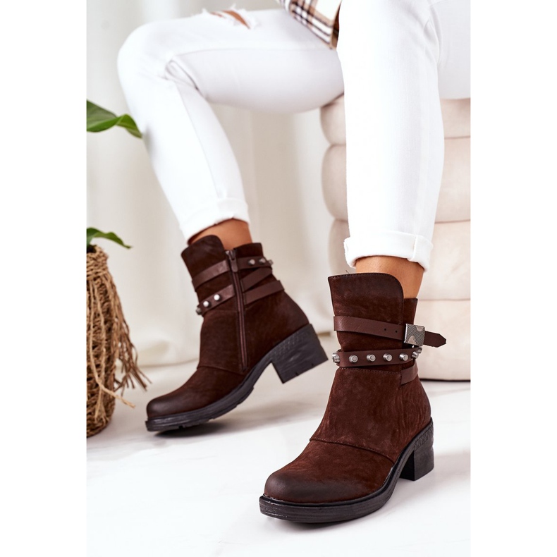 PS1 Warm Boots On High Heel Brown Effie 2