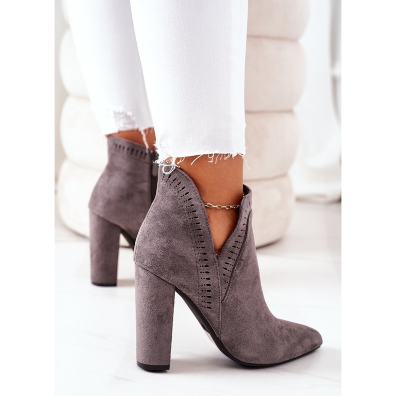 Warm Boots On A Post Gray Sally grey 1