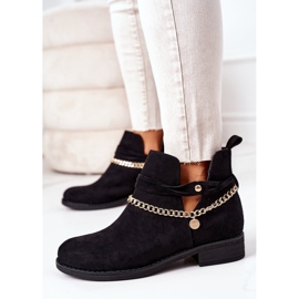 PS1 Black Elvira Suede Boots With Chain 1
