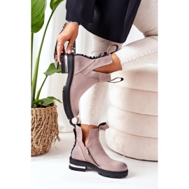 PS1 Warm Booties Jodhpur boots With a zipper Gray My Way grey 1