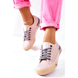 Women's Leather Sneakers Big Star II274133 Pink 2