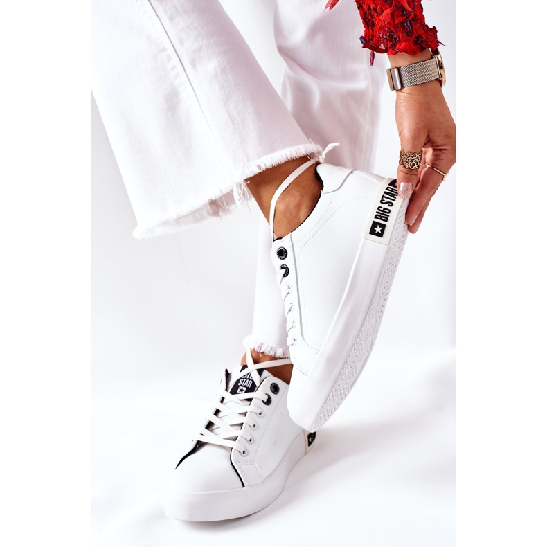 Women's Leather Sneakers Big Star II274031 White and Black 2