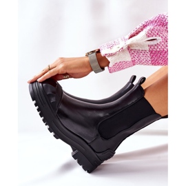 Black Warm Booties Jodhpur boots Time Off 1
