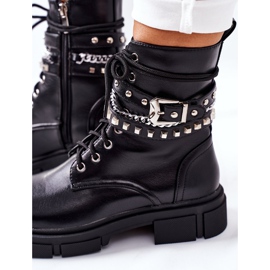 Black Workers Boots with a Grosstick Buckle 1