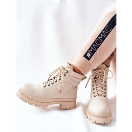 Big Star Timberki Boots Traperki Beżowe Mustgrow beige 1