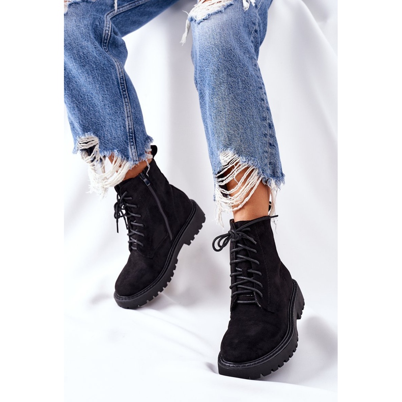 PS1 Suede Boots Zipper Black Belados 2