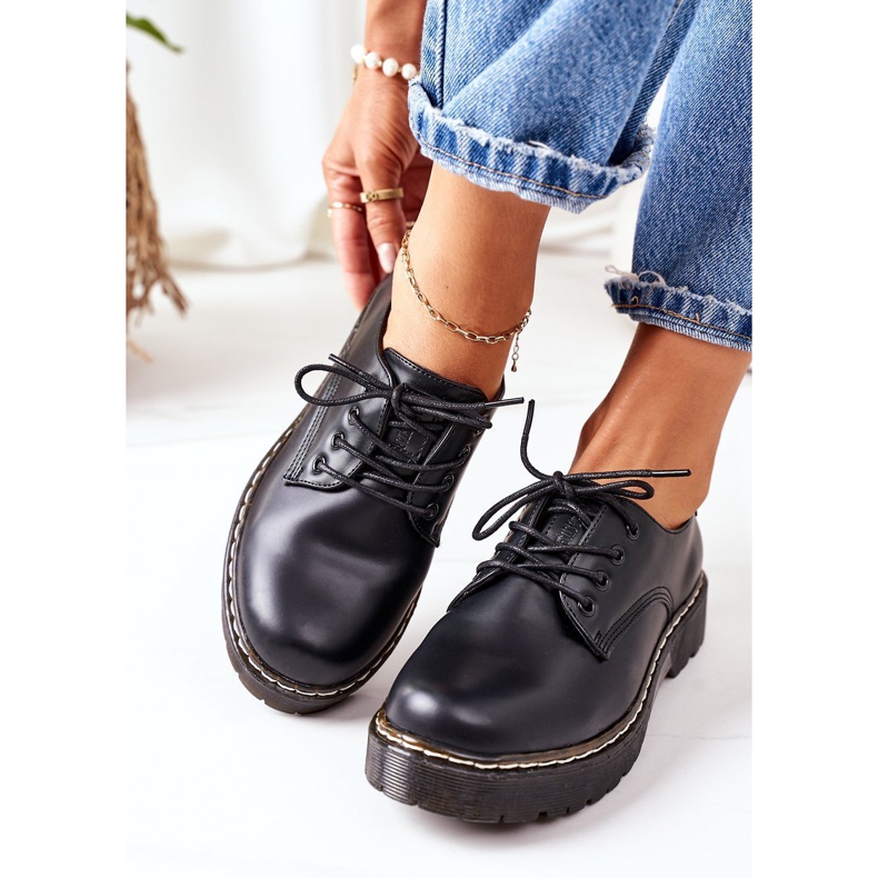 Leather Oxford Shoes Big Star II274107 Black 2