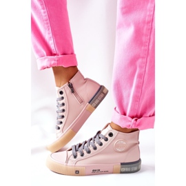 Leather High Sneakers Big Star II274138 Pink 2