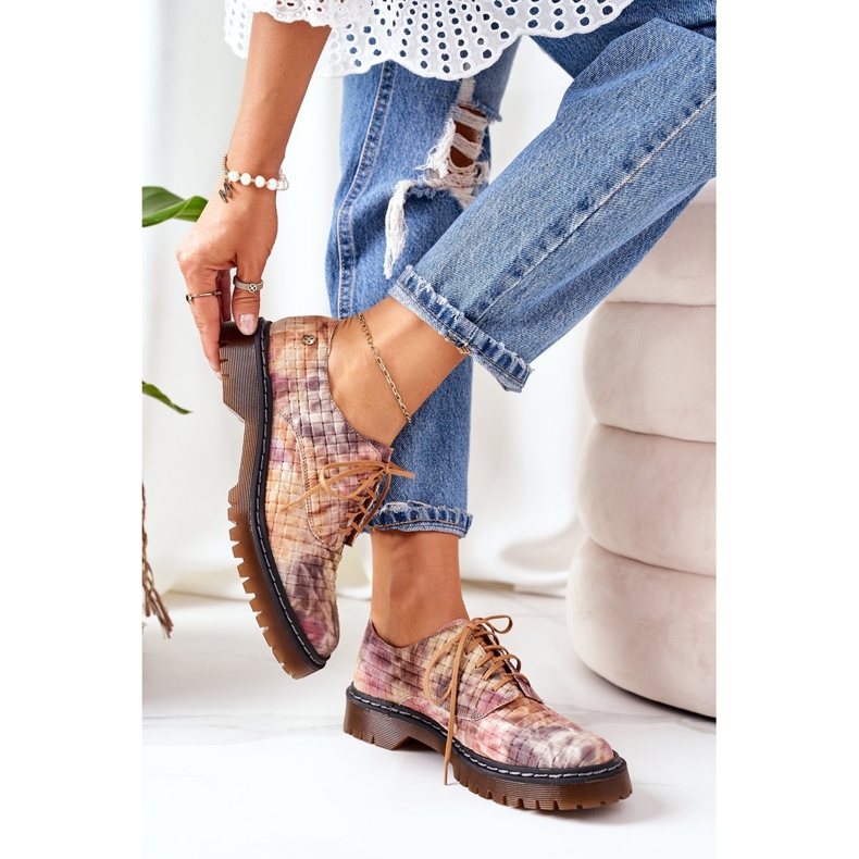 Women's Oxfords leather shoes Maciejka 04087-46 Multicolor multicolored 1