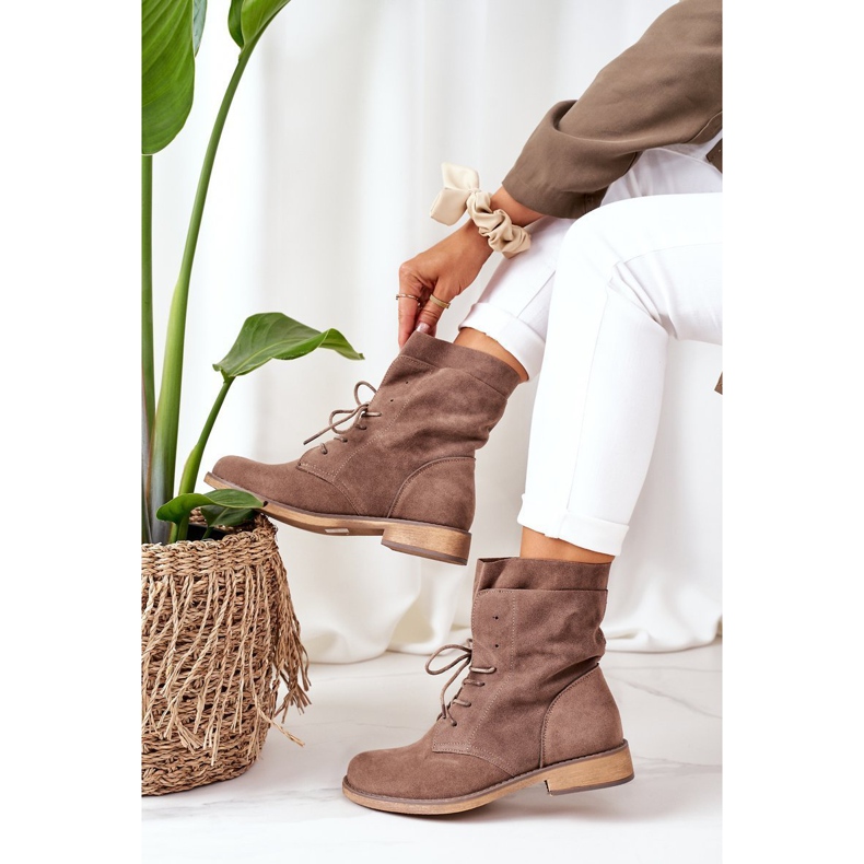 PS1 Boots With Double Uppers Light Brown Violetta khaki 2