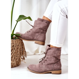 PS1 Boots With Double Shank Taupe Violetta grey 1