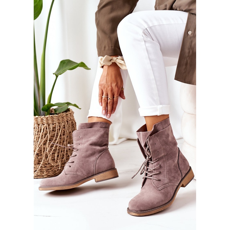 PS1 Boots With Double Shank Taupe Violetta grey 2