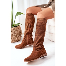 Alberto Violli Montana Brown Suede Boots With Openwork Pattern 2