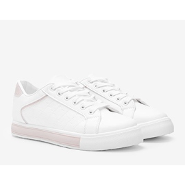 White and beige sneakers with a pattern on the Turandont upper 1