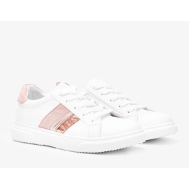 White and pink sneakers on a thick Tituana sole 1