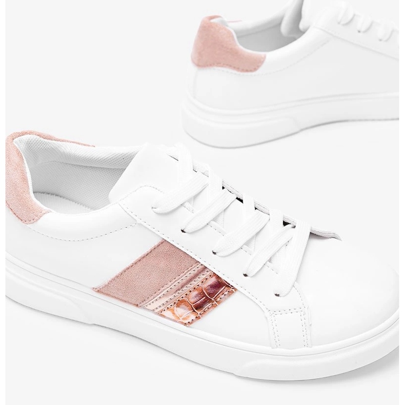 White and pink sneakers on a thick Tituana sole 2