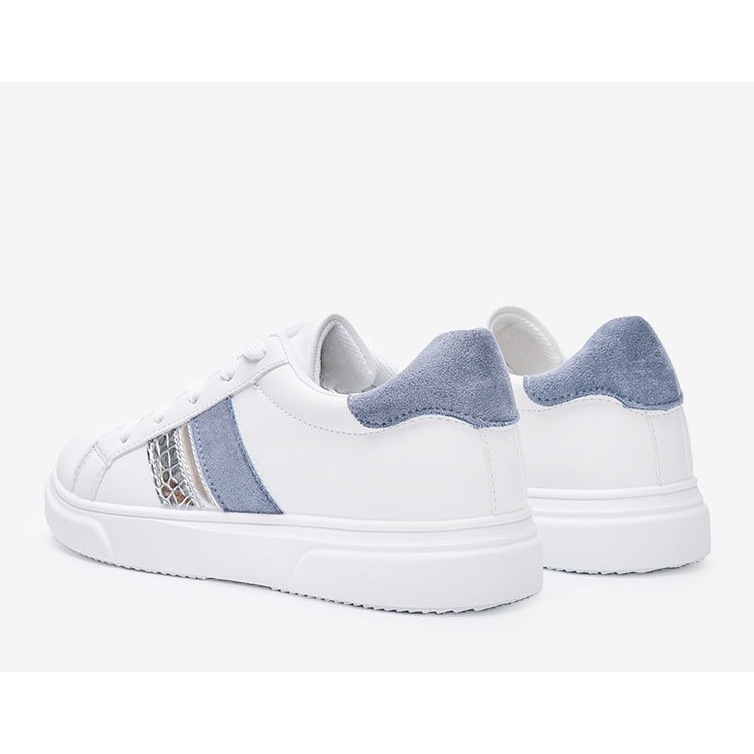 White and blue sneakers on a thick Tituana sole 1 White and blue sneakers on a thick Tituana sole 1