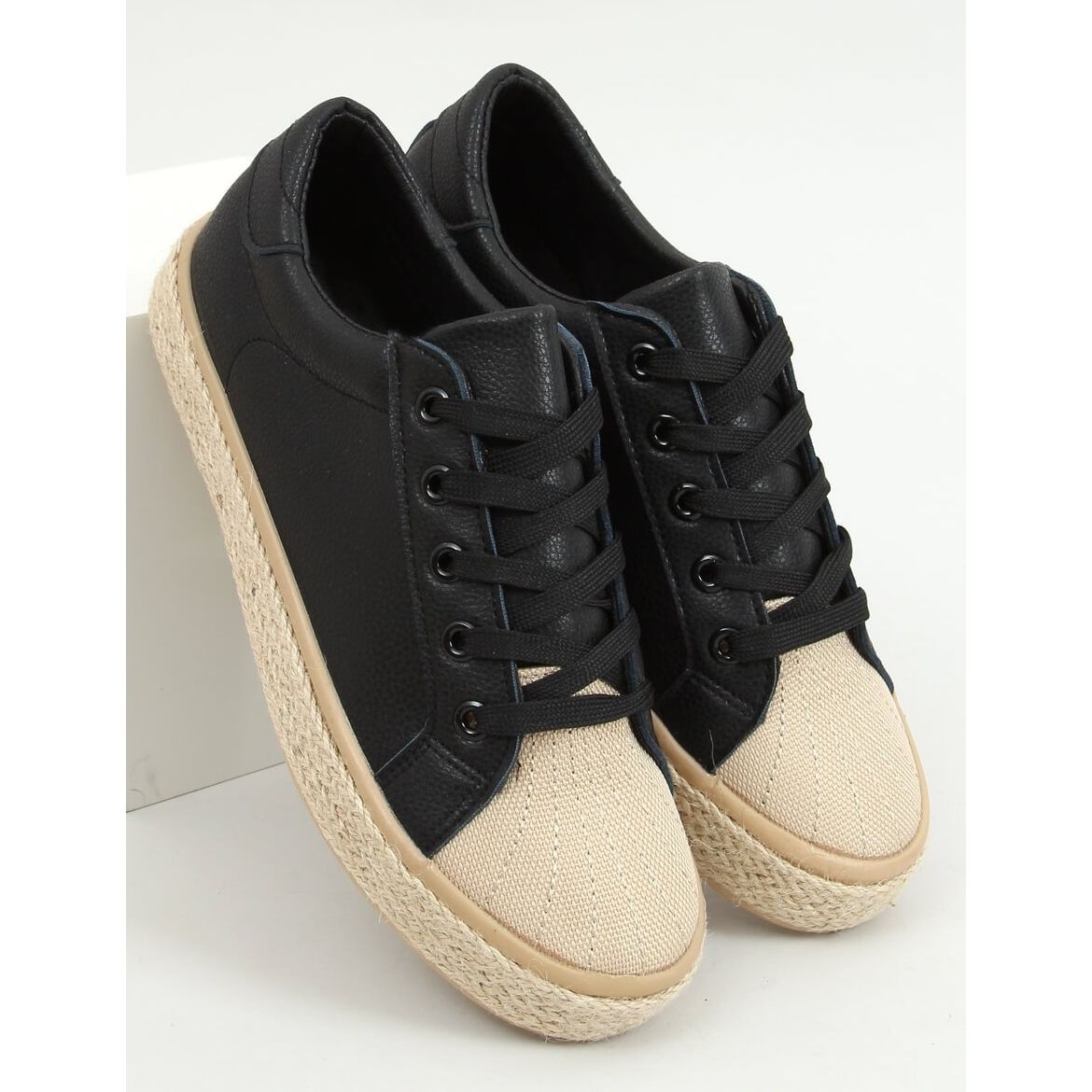 Black espadrille sneakers sales