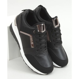Black wedge sneakers P67 Black 1