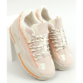 Beige sports shoes LA181P Beige 1
