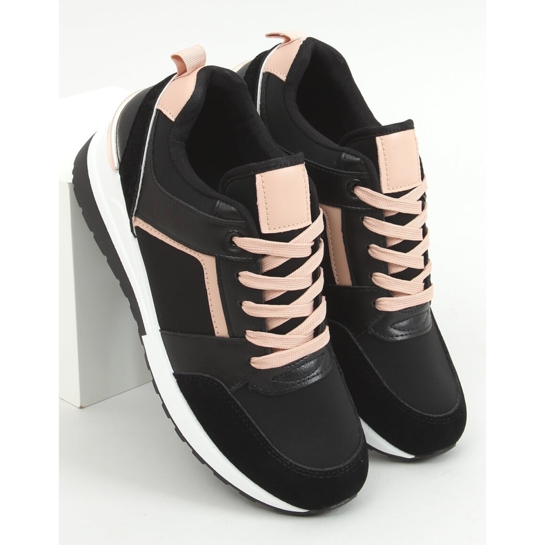 Black P79 Black wedge sports shoes 1