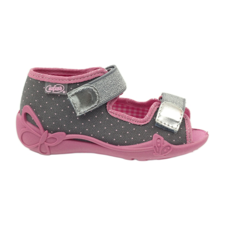 Befado children's shoes 242P082 pink grey 1 Befado children's shoes 242P082 pink grey 1