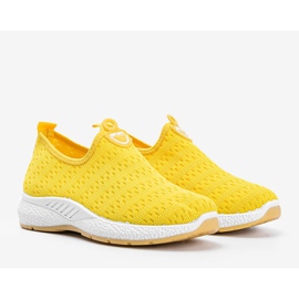 Yellow Marathon slip-on sports shoes 1