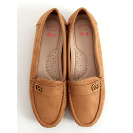 Moccasins for women camel H8192 Camel brown 1