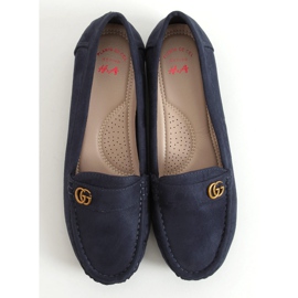 Women's navy blue loafers H8192 Azul 1