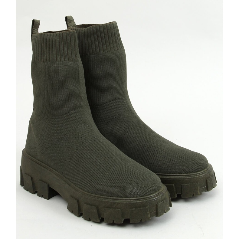 Green sock boots PP01P Green 1