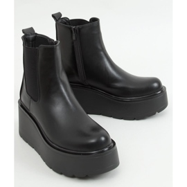Black QT22P Black high-soled boots 1