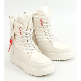 Women's beige snow boots NB509P Beige 1