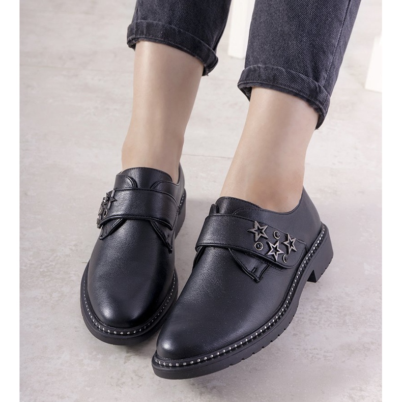 Slip-on silver shoes with GF-FD9 studs black 1