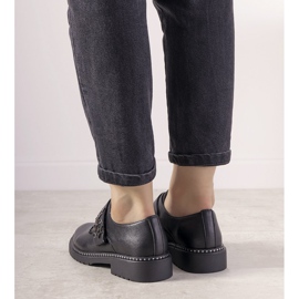 Slip-on silver shoes with GF-FD9 studs black 2