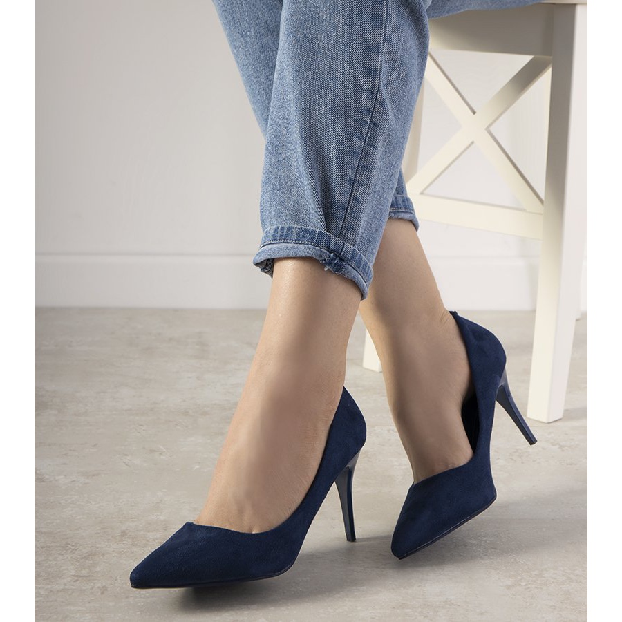 Women's pumps navy blue hot sale
