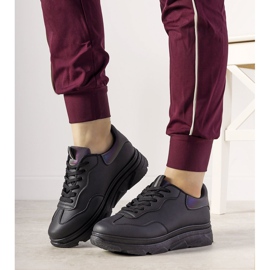 Black sneakers with Kaori reflective insert 1