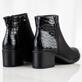 J. Star Boots With Snake Print Insert black 1