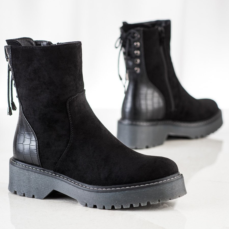 J. Star Suede Workers With Binding black 1