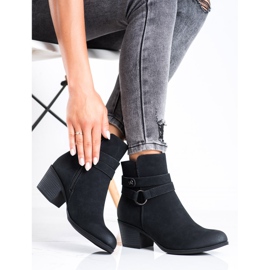 J. Star Boots with a decorative belt black 2