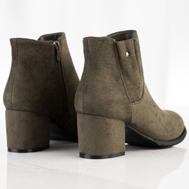 J. Star Casual Suede Booties green 1