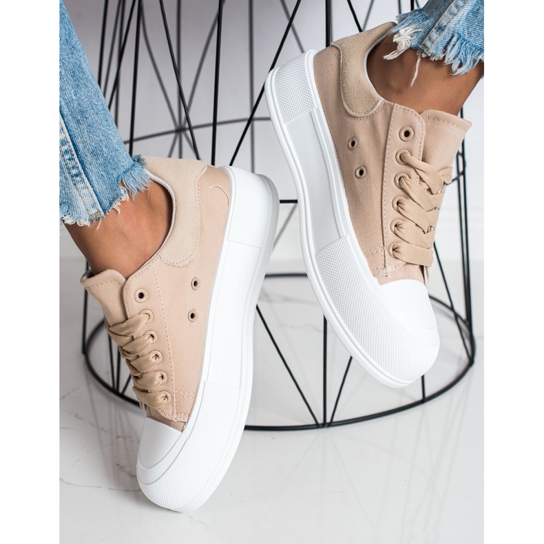 Goodin Classic Sneakers On The Platform beige 1