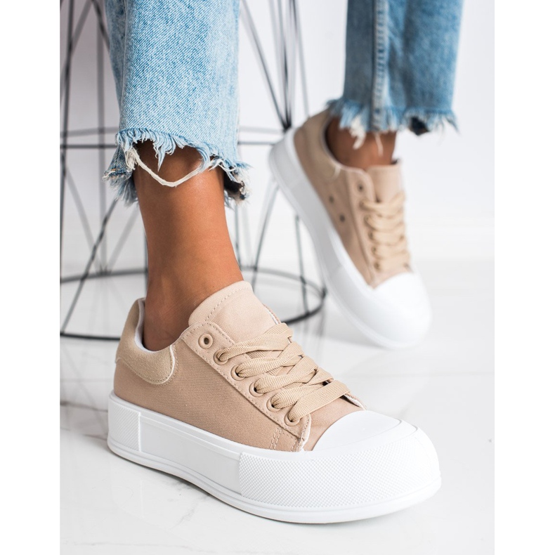 Goodin Classic Sneakers On The Platform beige 2