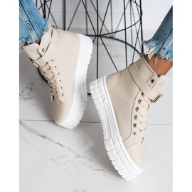 Goodin Sneakers On The Platform With A Pocket beige 2
