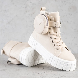 Goodin Sneakers On The Platform With A Pocket beige 1