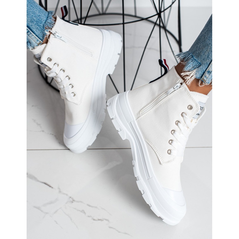 Goodin Sneakers With Decorative Zipper white 2