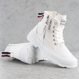 Goodin Sneakers With Decorative Zipper white 1