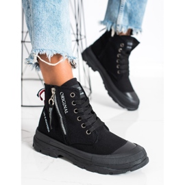 Goodin Sneakers With Decorative Zipper black 2