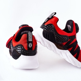 Children's sports shoes with ABCKIDS red knob black 1
