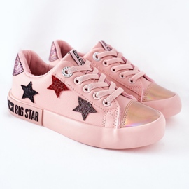 Children's Leather Sneakers Big Star II374033 Pink 2